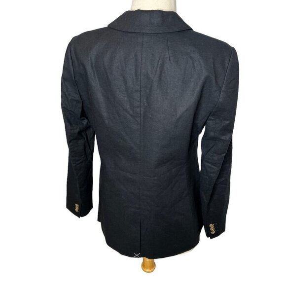 J.Crew Womens $178 Linen Holland Blazer Black Size 2 Al222 - Picture 2 of 7
